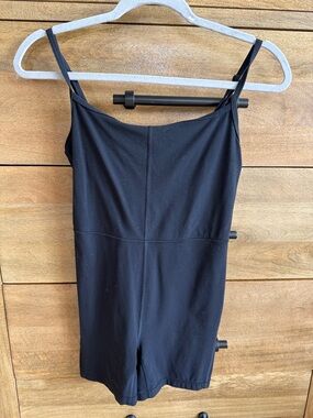 Aritzia Black Spaghetti-Strap Golden Divinity Romper
